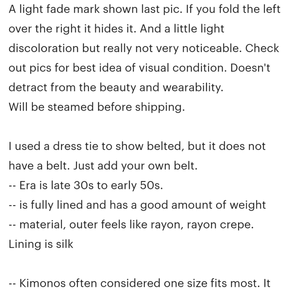 SOLD🦋 Vintag silk rayon Kimono Japanese robe - Picture 11 of 12
